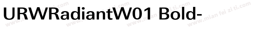 URWRadiantW01 Bold字体转换